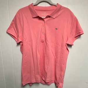 Vineyard Vines Coral Collared Polo- Size XL